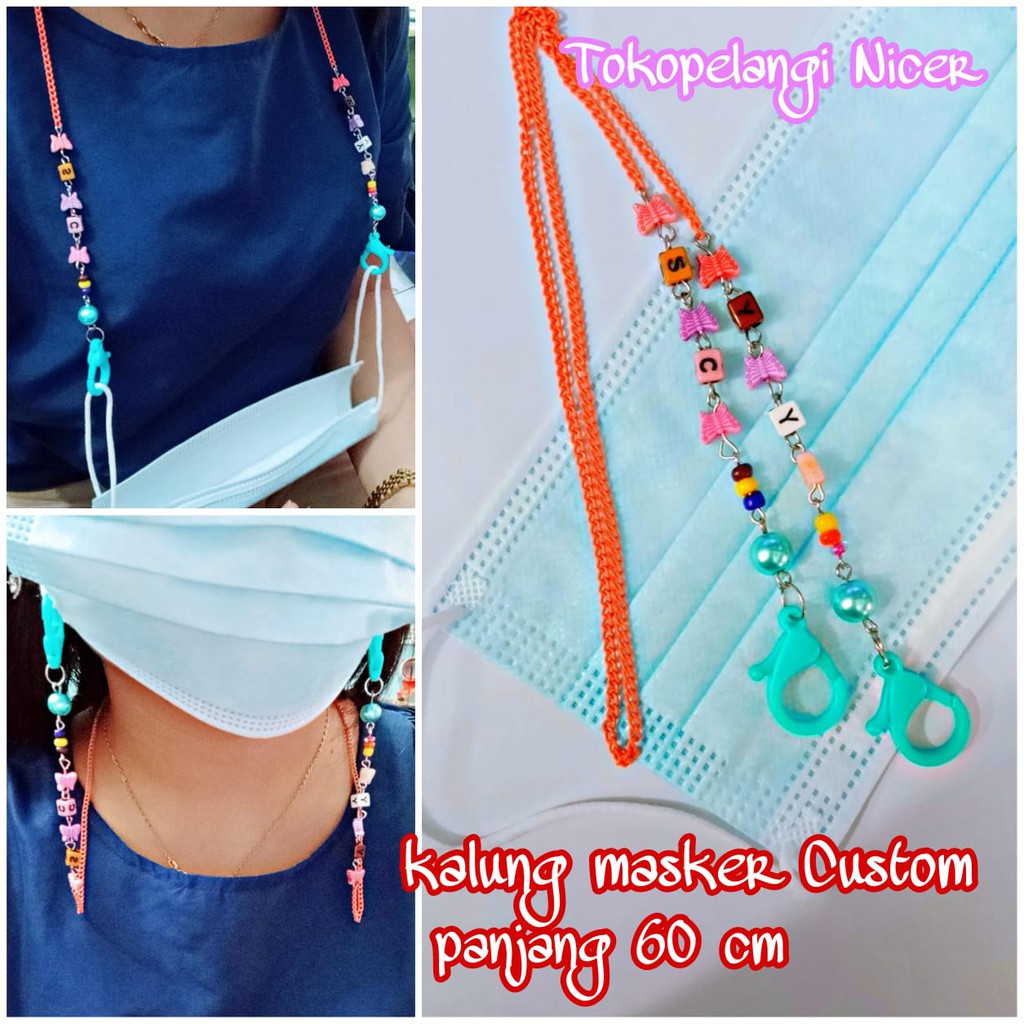 Strap Custom Strap Masker/Rantai kacamata Tali Masker rantai masker custom - Custom Kalung Masker