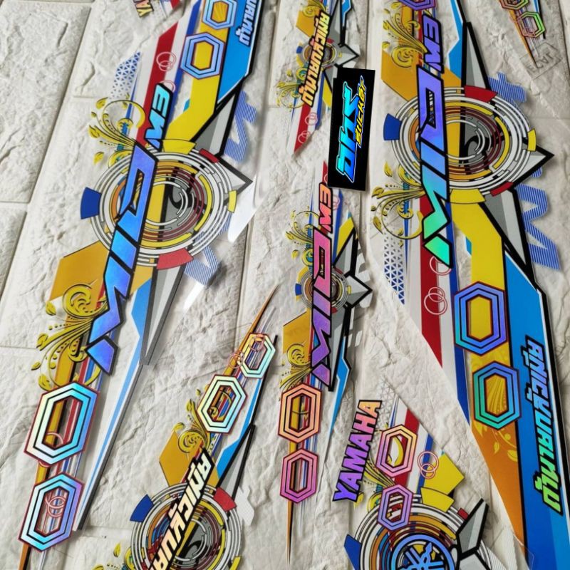 striping mio m3 125 transparan hologram stiker variasi mio m3