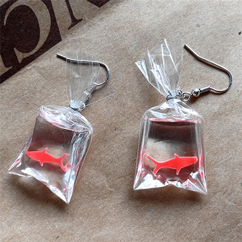 Handmade Anting Kait Gantung Bentuk Ikan Buatan Tangan Untuk Wanita