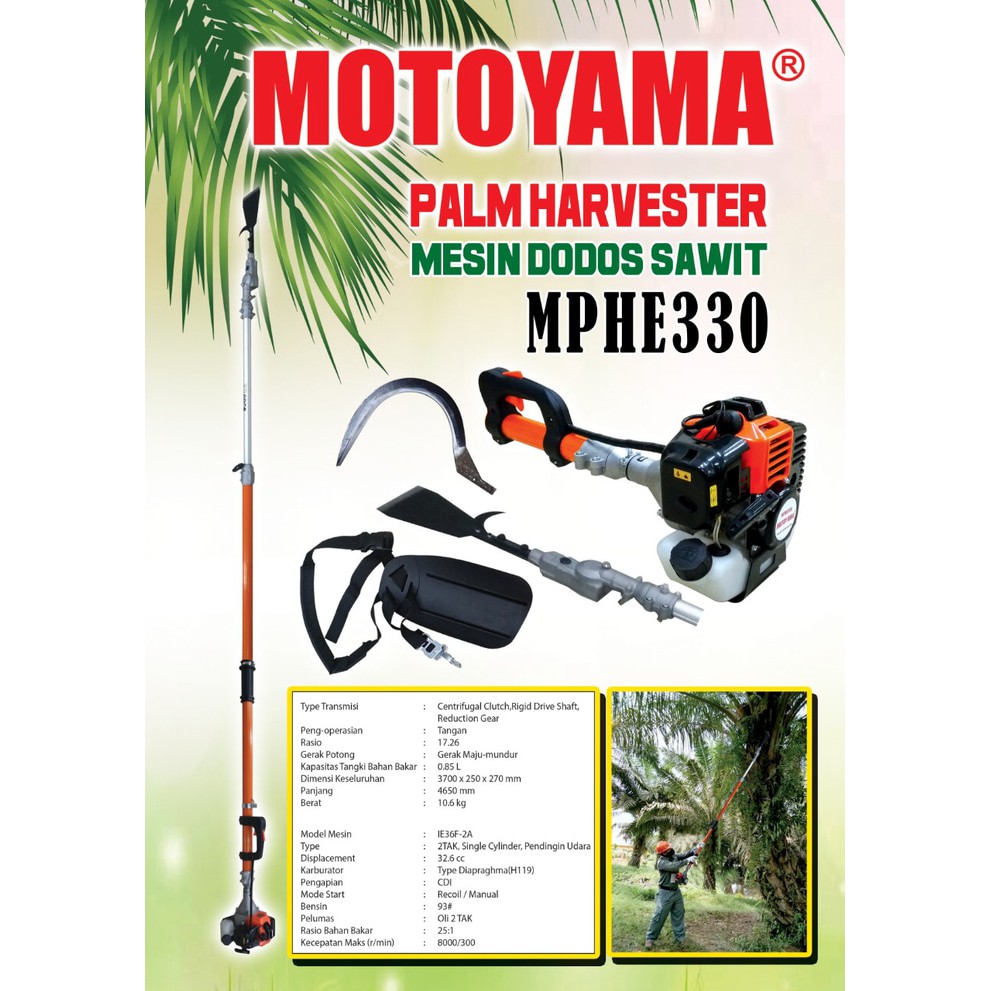 Mesin Dodos Sawit Motoyama tipe MPHE 330
