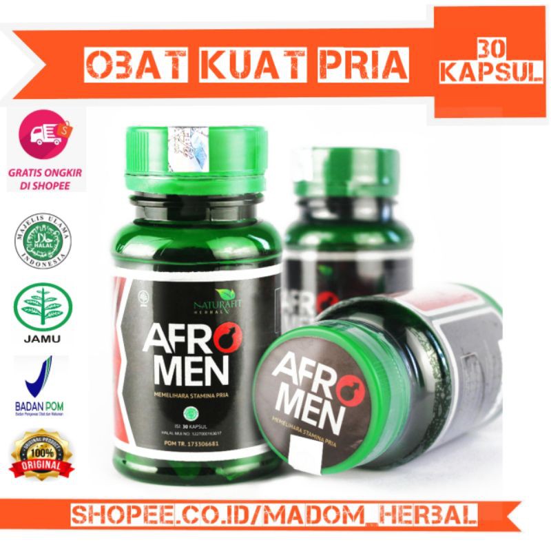 AFROMEN Herbal Stamina Pria Dewasa Alat Vital Kuat - Terjamin Aman Original Terdaftar BPOM MUI