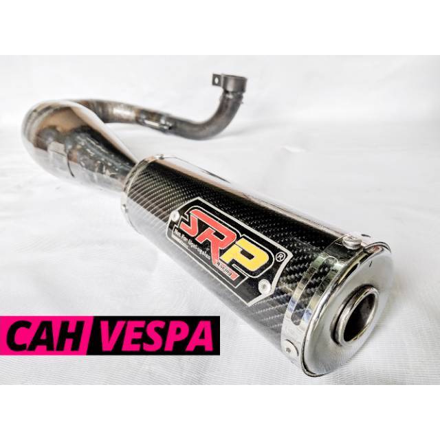 Knalpot Vespa SRP Buang Kiri Kompetisi
