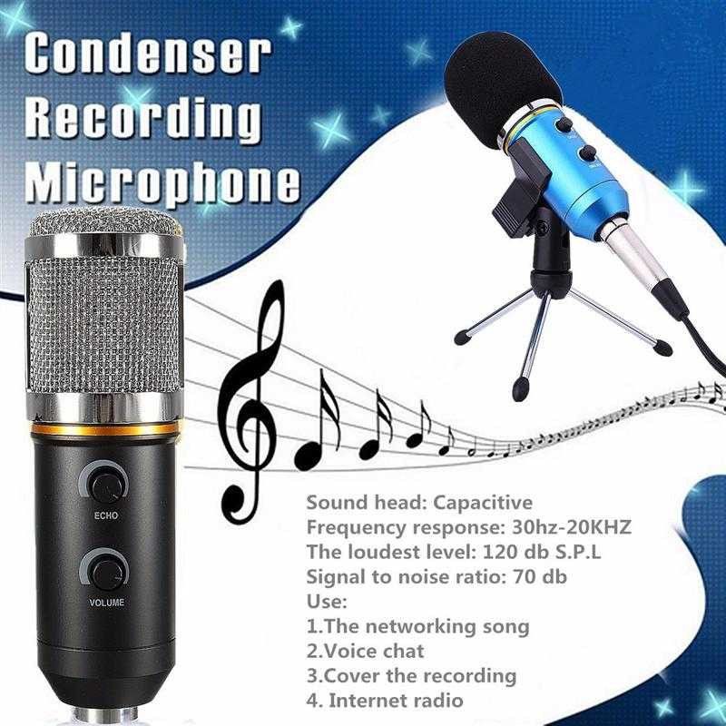 Mikrofon KTV Karaoke Condenser Microphone 3.5mm with Stand - MK-F200TL