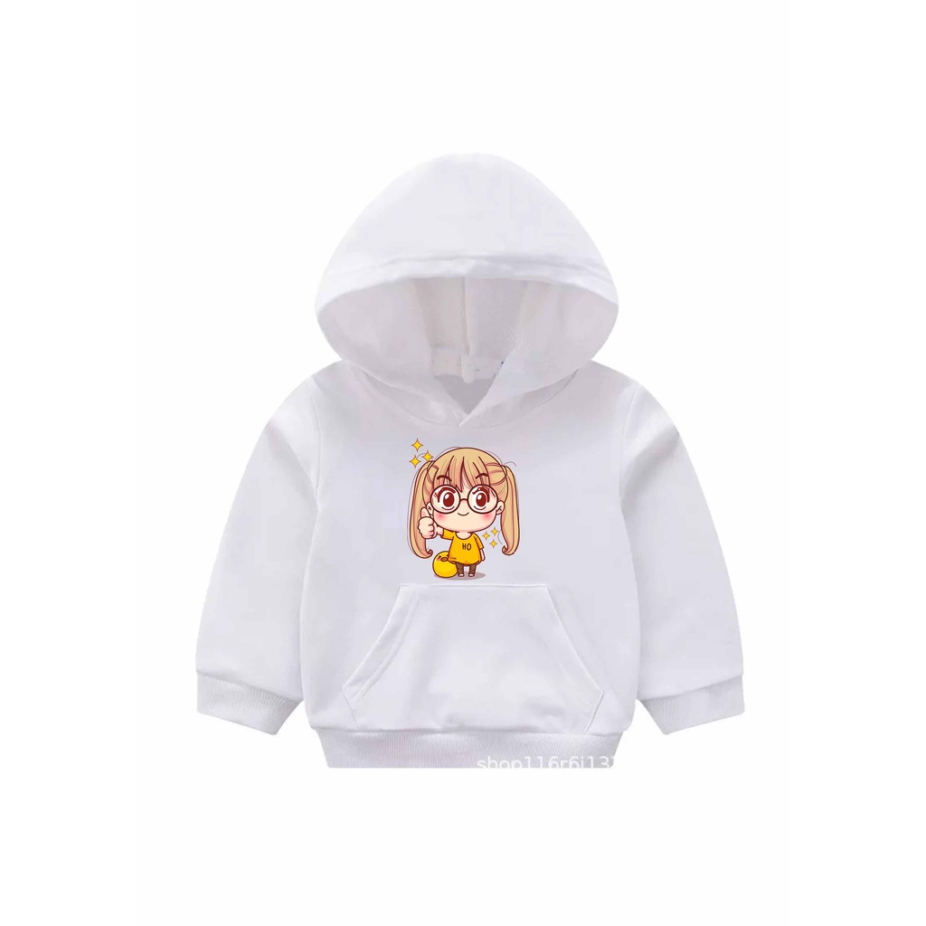 Hoodie Kawai girl Sweater Anak Fleece Pakaian Anak