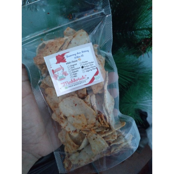 

Basreng kriuk murah, rasa pedas asin kemasan pouch