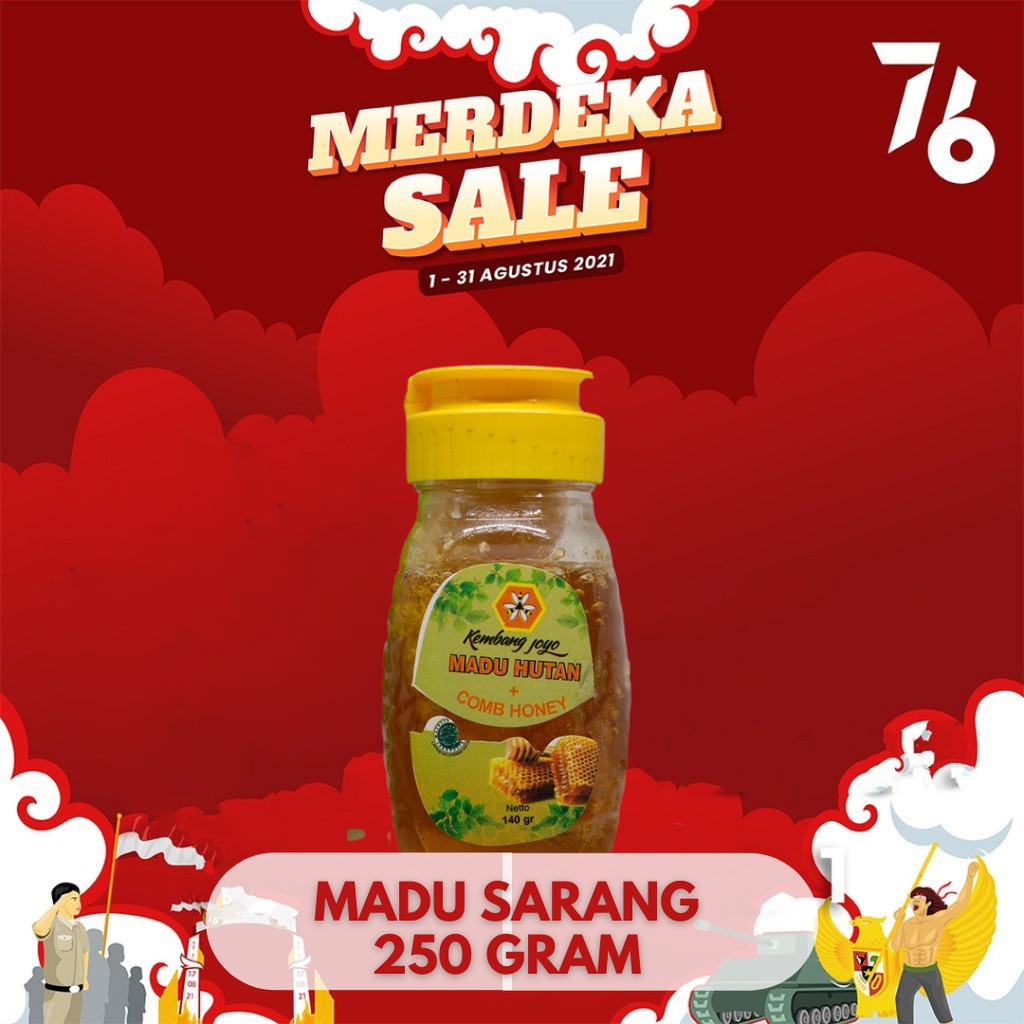 

Madu Kembang Joyo Madu Hutan + Comb Honey 140gr