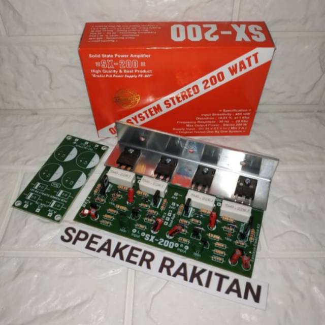 Kit Power amplifier stereo 200Watt OCL system SX-200