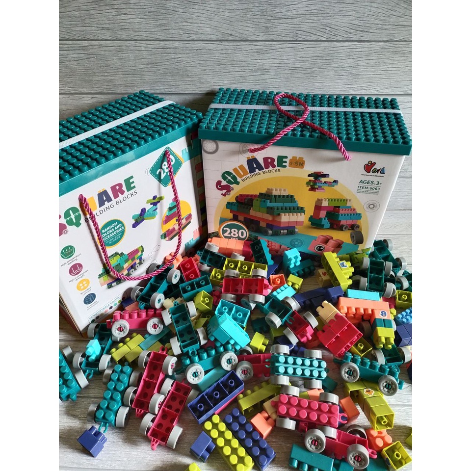 mainan bricks | square building blocks 280 260 | LEgo Seluncur 150  | mainan edukasi | building bloc