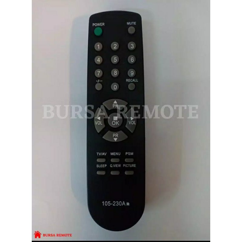 Remot / Remote TV Goldstar Tabung 230A tanpa setting