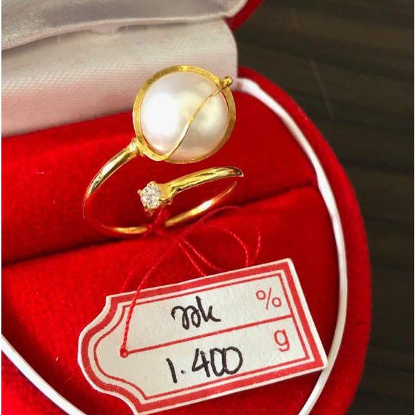 Cincin paloma sirkon zircont satu emas 22k 916% mutiara air laut asli lombok best seller limited