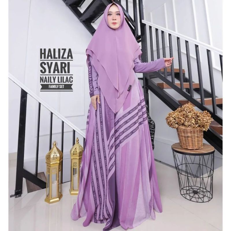Haliza Syari Naily Lilac | Gamis Syari