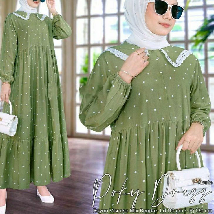 Paling Dicari MIDI DRESS POLKADOT//MIDI DRES PREMIUM//MIDI DRESS MUSLIM//MIDI DRESS KOREA TERBARU