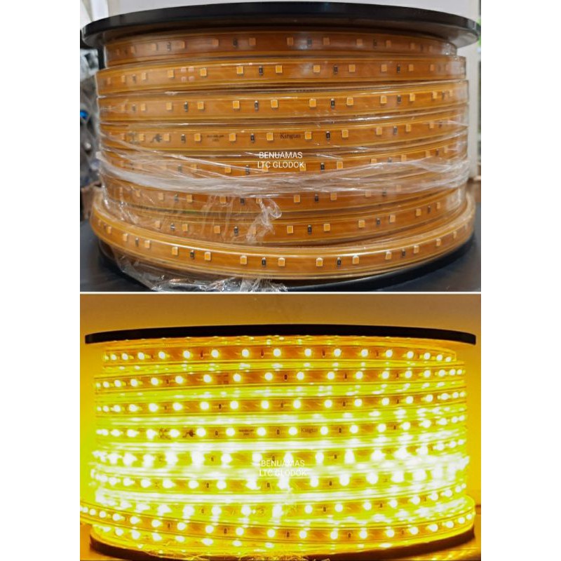 LAMPU LED STRIP KINGTAS 220V GOLD 60LED 50M 2835