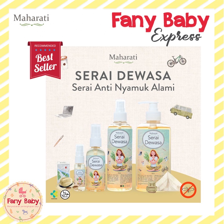 MAHARATI SERAI DEWASA ANTI NYAMUK ALAMI [20ML, 60ML, 250ML]