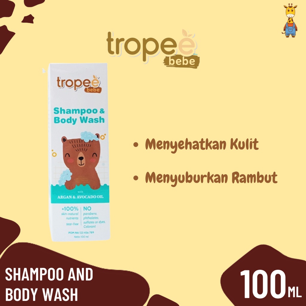 Tropee Bebe Shampoo&amp;Body Wash 100ml