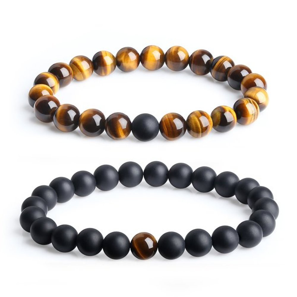 Sepasang Gelang Couple Pria Wanita Batu Akik Tiger Eye Sepasang Gelang Couple Pria Wanita Batu Akik Tiger Eye