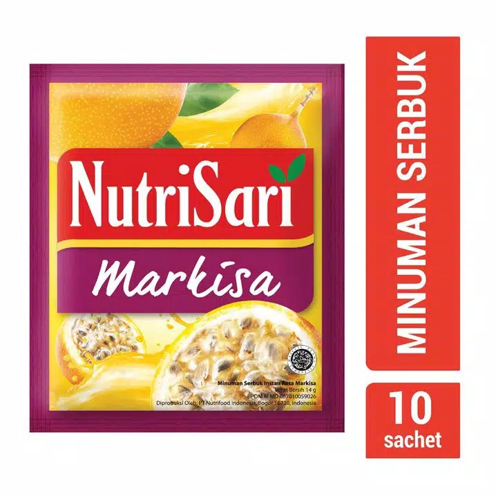 Nutrisari Markisa Mangga Jeruk Nipis 14 Gram 10 Saset