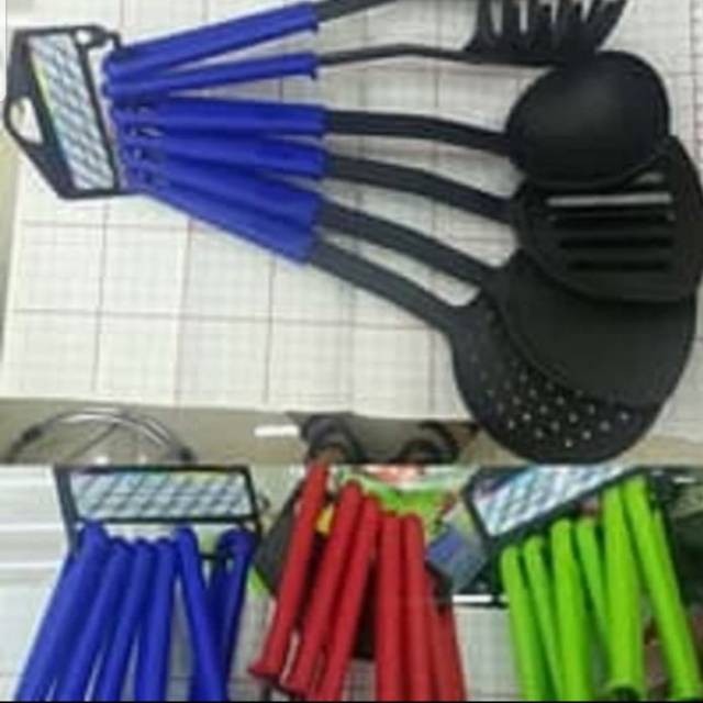 (Colour)Kitchen tools set 6 pcs atau alat masak spatula set