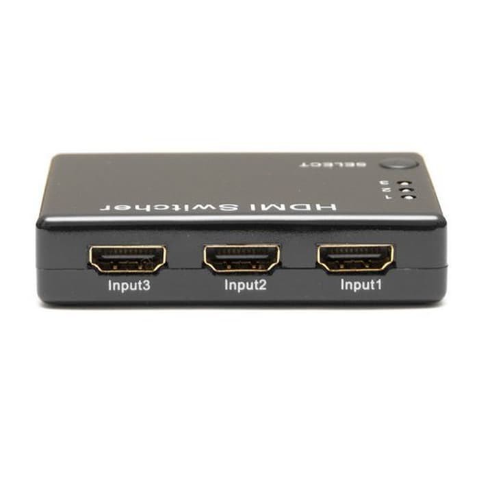 HDMI Switch 3 Port Full HD 1080P with Remote Control - Black