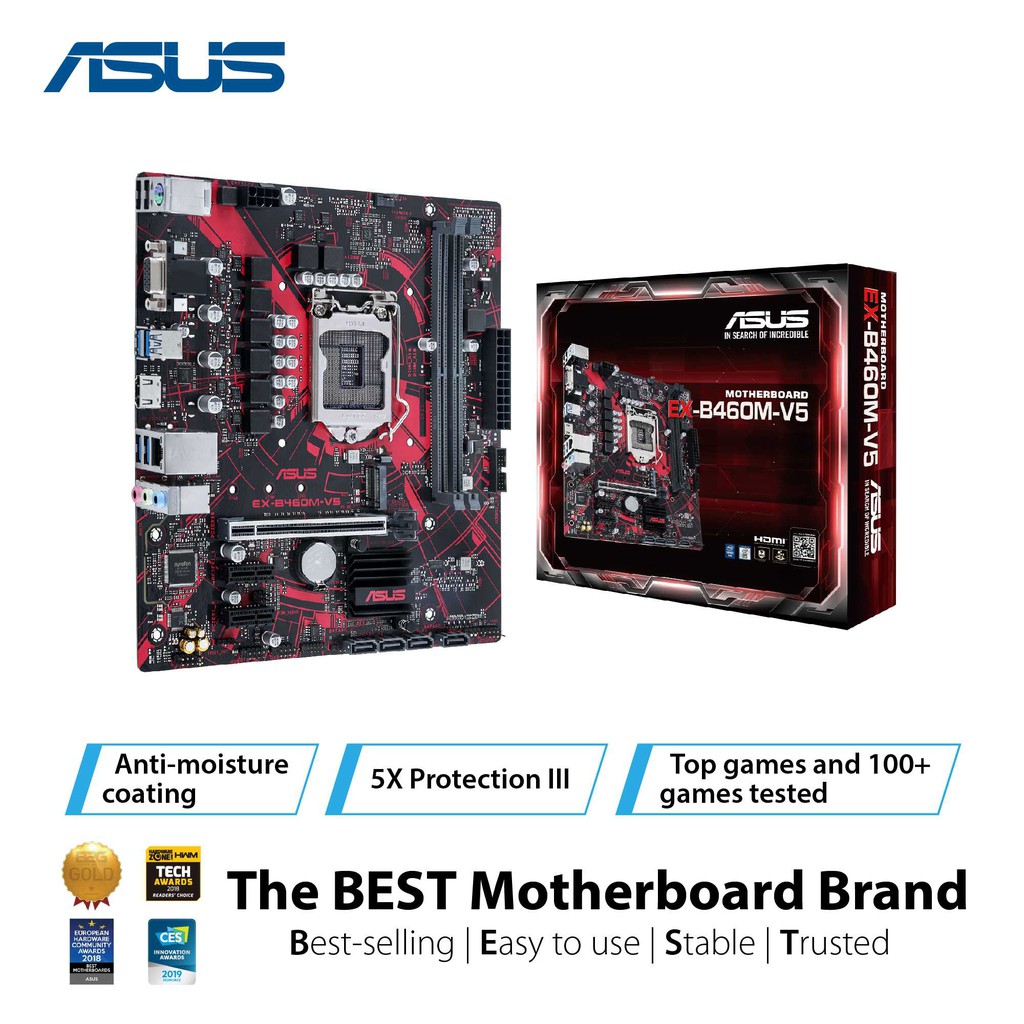 ASUS EXPEDITION EX-B460M-V5 LGA1200 B460 mATX MOTHERBOARD INTEL