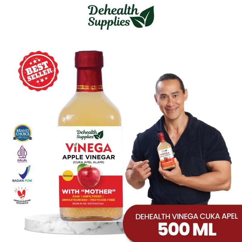 

Dehealth Supplies Vinega Apple Vinegar / Cuka Apel Alami 500ml Kaca