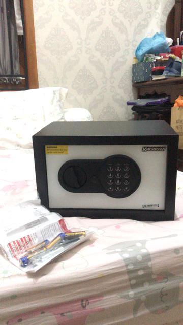 Krisbow Brankas 20et-1/2 - Hitam / Brankas Uang Digital Safe Box / Brankas Mini