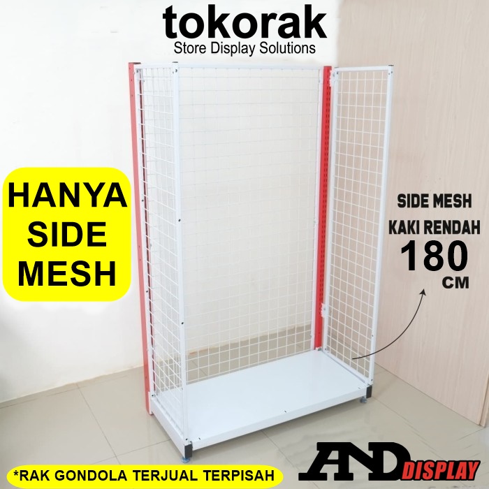 SIDEMESH MINIMARKET T.180 CM KAKI RENDAH PEMBATAS RAK SUPERMARKET ANDDISPLAY