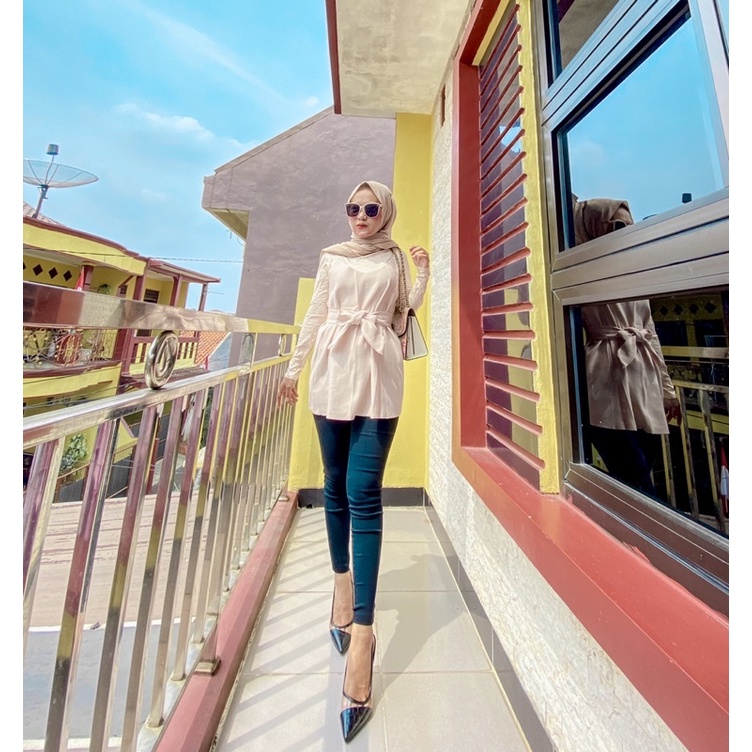 Blouse 2in1 iner suede