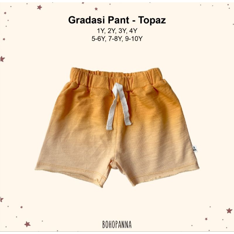 Gradasi Pant Bohopanna / Celana Pendek Anak Unisex / Celana Pendek Anak Katun