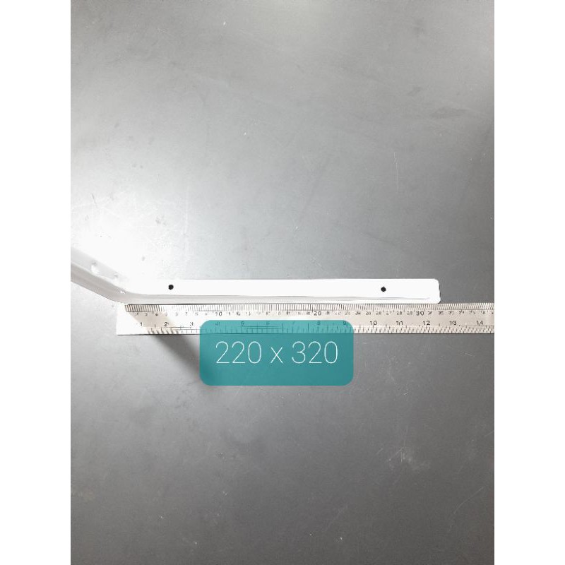 Siku rak L 220 x 320 Putih / Shelf Bracket White Harga per Pcs (F649)