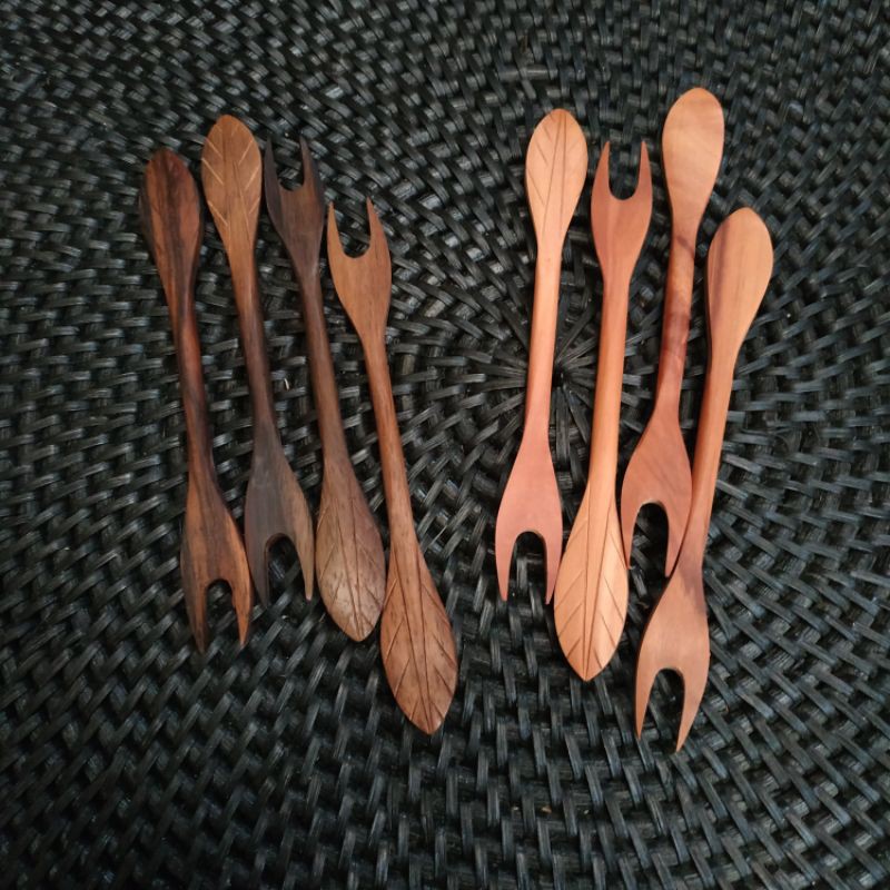Garpu Kayu / Dessert / Garpu Buah / Wooden Fork / Garpu Kecil Unik