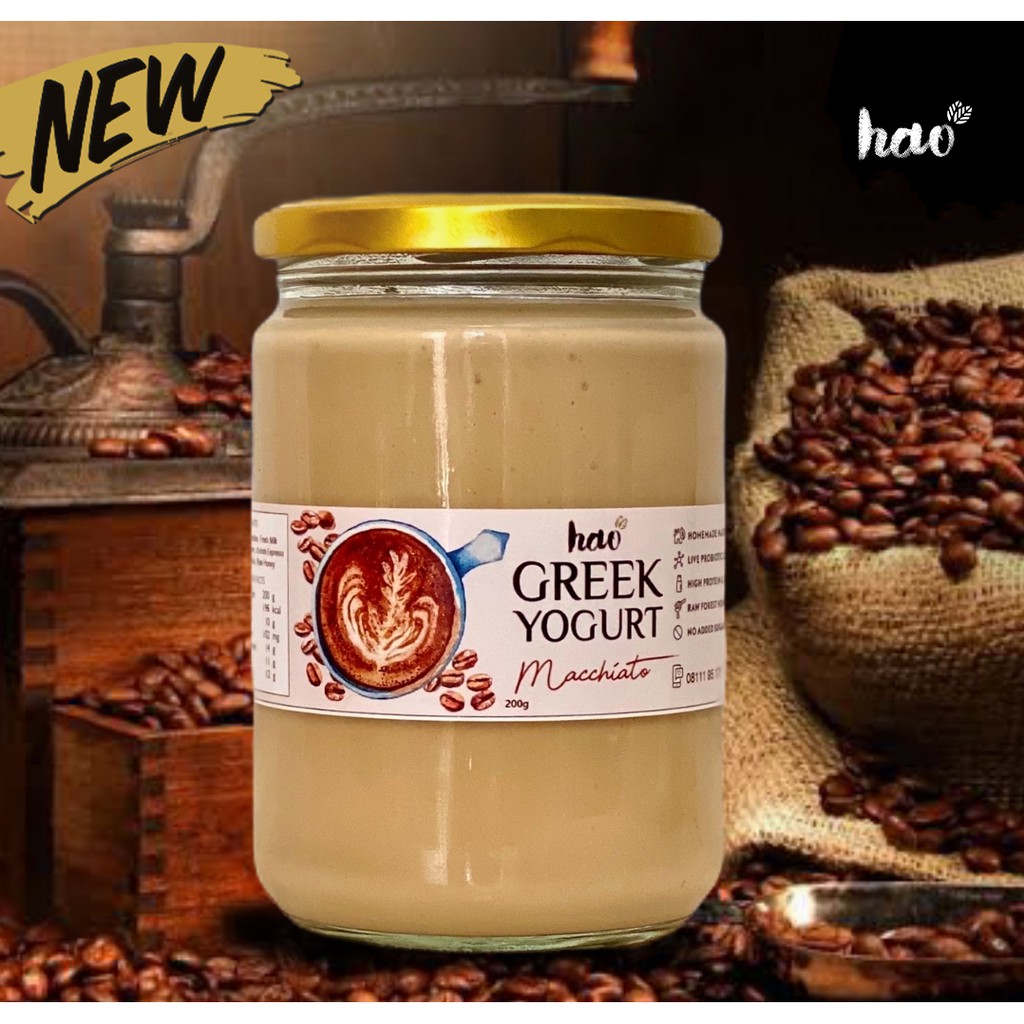 

Hao Greek Yogurt MACCHIATO (Real Coffee Espresso Probiotics Yoghurt)