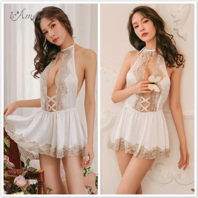 Crystal FRINI Lingerie Dress Satin Silk Baju Tidur Sexy Wanita / Lingerie Sexy Hot Baju Tidur Sexy Wanita 16