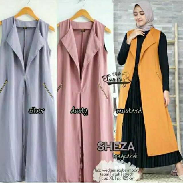 REDSTOK CARDIGAN CANTIK, LONG OUTHER/ CARDYGAN POLOS PANJANG /ROMPY PANJANG /CARDY MUSLIMAH