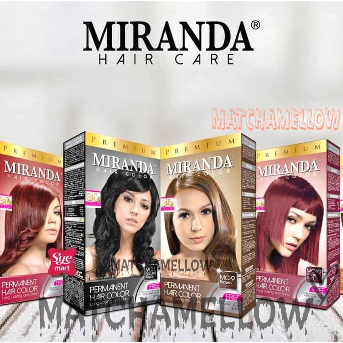 ❄️MATCHA❄️MIRANDA PREMIUM HAIR COLOR CREAM 30ML + PEROXIDE 30ML CAT RAMBUT