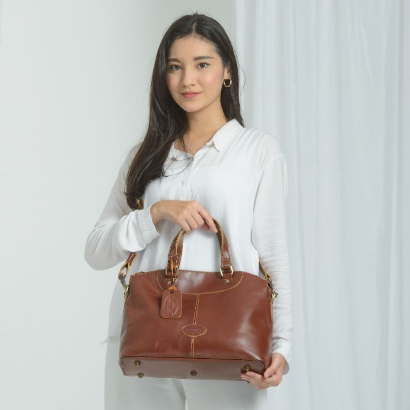 NEW !! TAS WANITA SELEMPANG DAN JIJNJING FELICIA BAHAN KULIT SAPI  PULL UP - GRATIS GRAVIR NAMA DI GANTUNGAN TAS