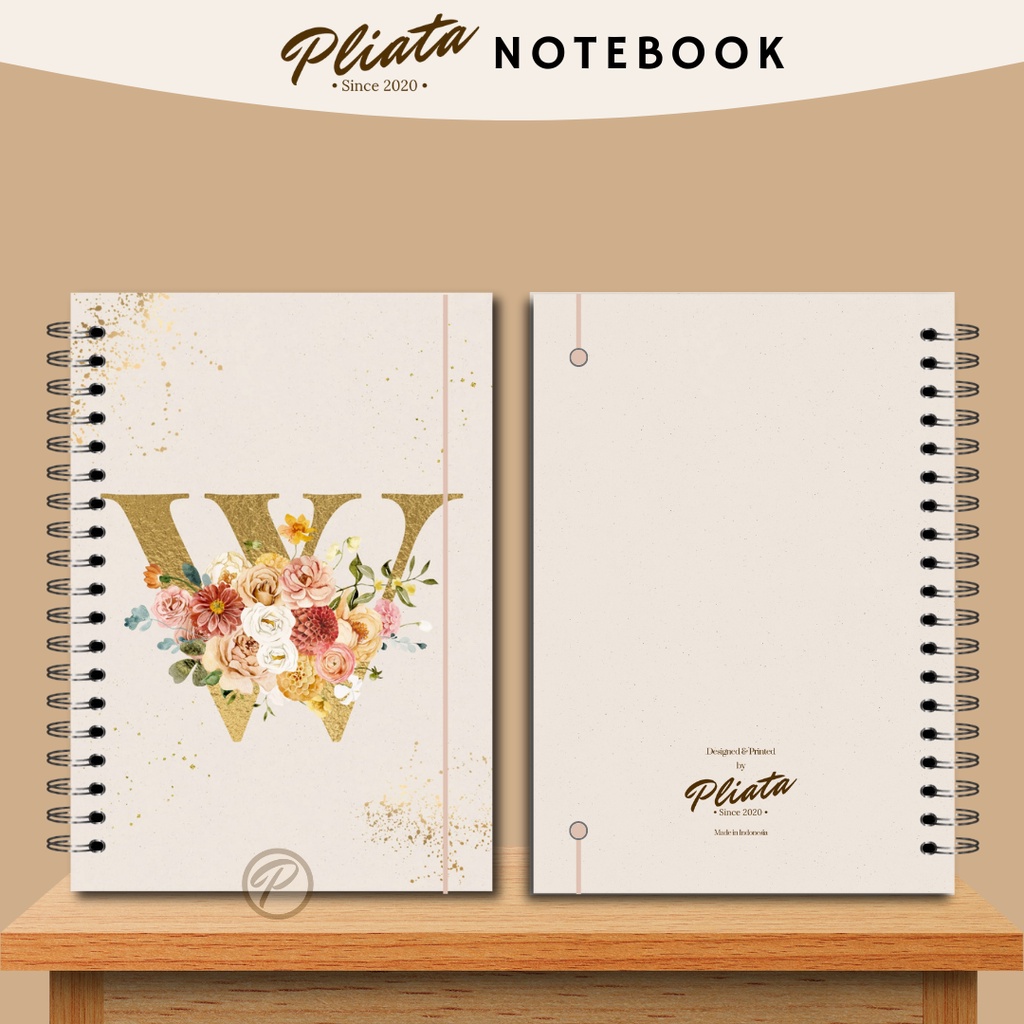 PLIATA NOTEBOOK SPIRAL - GOLD U-X - Softcover Doft Aesthetic Book Buku Tulis