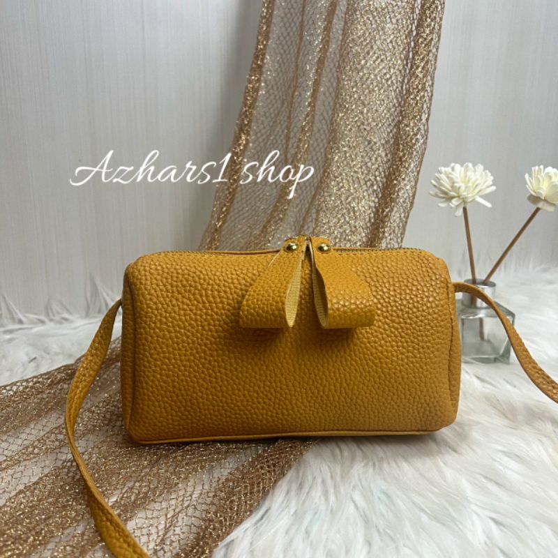 Tas Slempang Wanita Azka Terbaru 2021 Papirut Kulit Jeruk Premium Sintetis Imfort Kekinian Tali Panj