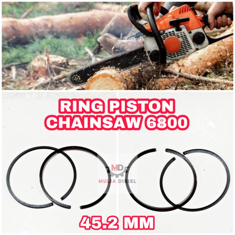 Ring Reng Piston Chainsaw Mini Kecil 6800 7800 45.2MM
