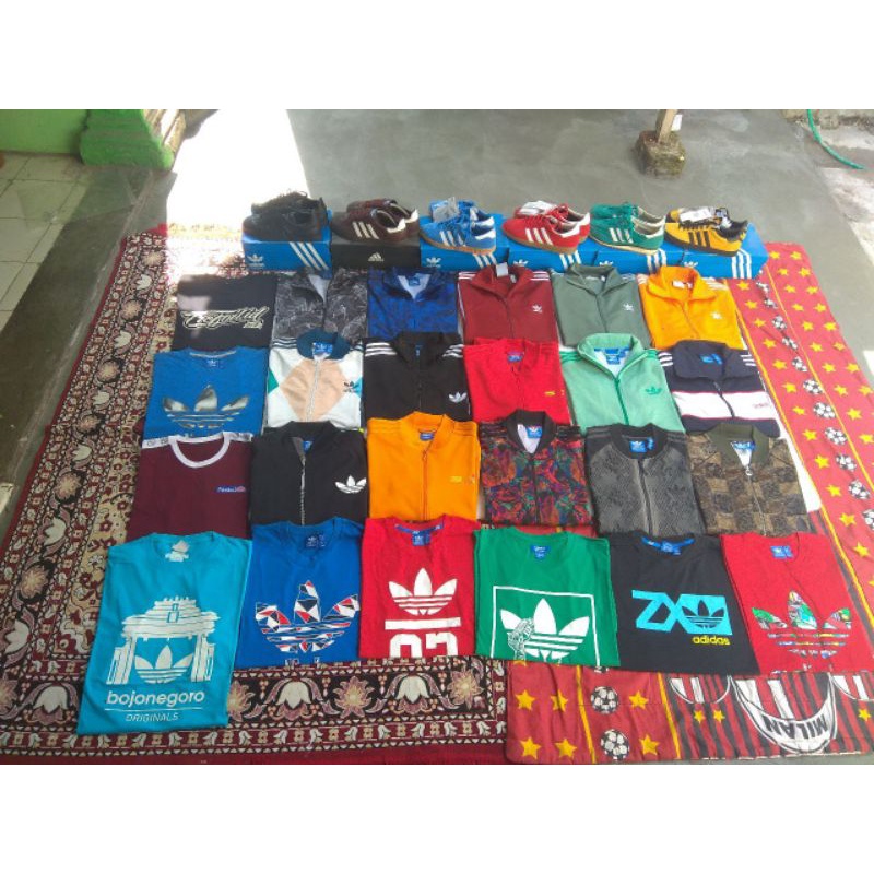 jaket dan kaos adidas