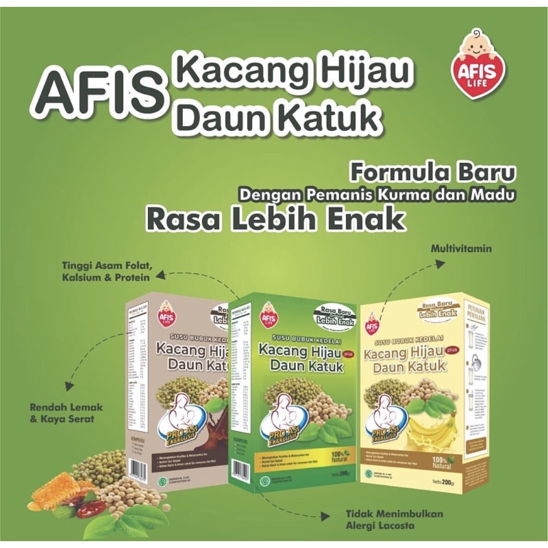 

susu bubuk kedelai - kacang hijau daun katuk- AFIS