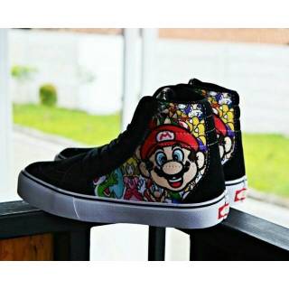  SEPATU VANS MARIO  BROS TINGGI HIGH SEPATU  PRIA SEPATU  VANS  