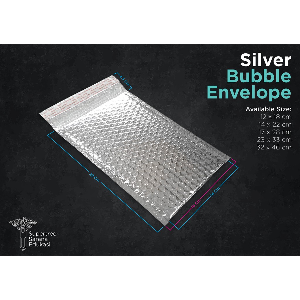 

Amplop Bubble Silver Foil 14 x 22 Cm (Isi 25 lembar)