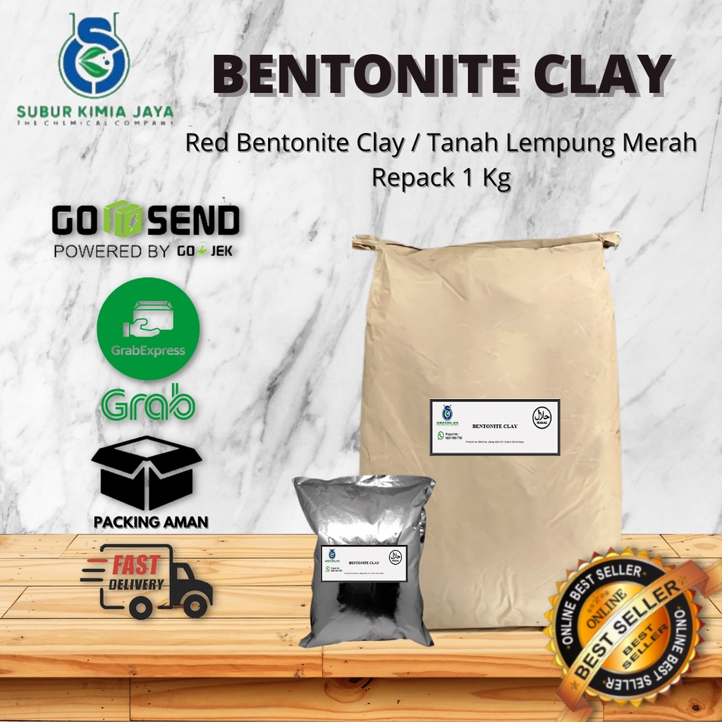 

Red Bentonite Clay / Lempung Bentonit Merah 1 Kg Premium
