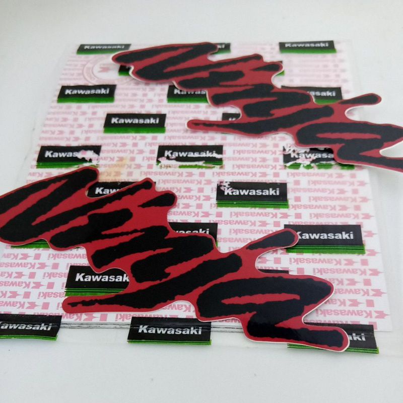 stiker striping tulisan ninja rr new 2012 original kawasaki