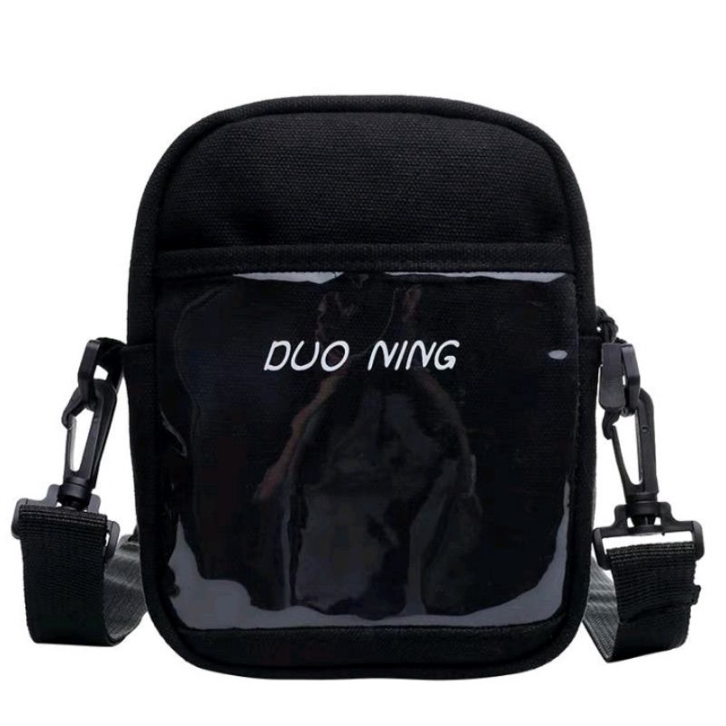Duo Ning Sling Bag Tas Selempang Saku Transparan