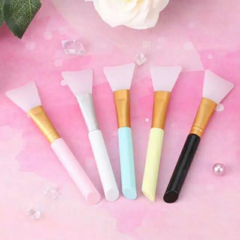 Kuas Masker Wajah Silikon / Silicone Facial Mud Mask Brush / Spatula Masker / Kuas Karet