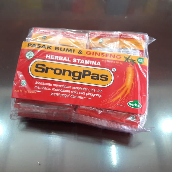 

SRONGPAS GINSENG HERBAL STAMINA 1 BUNGKUS @ 2 KAPSUL @ 500 mg
