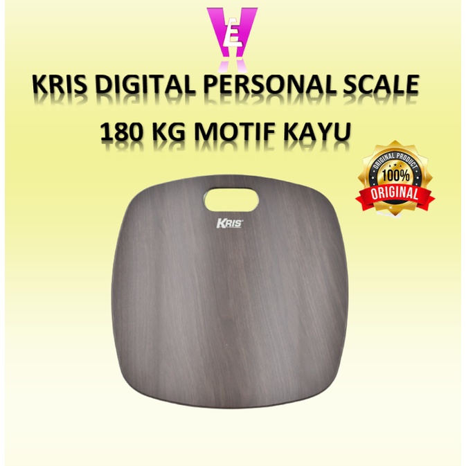 KRIS TIMBANGAN BADAN / DIGITAL PERSONAL SCALE 180 KG / MOTIF KAYU