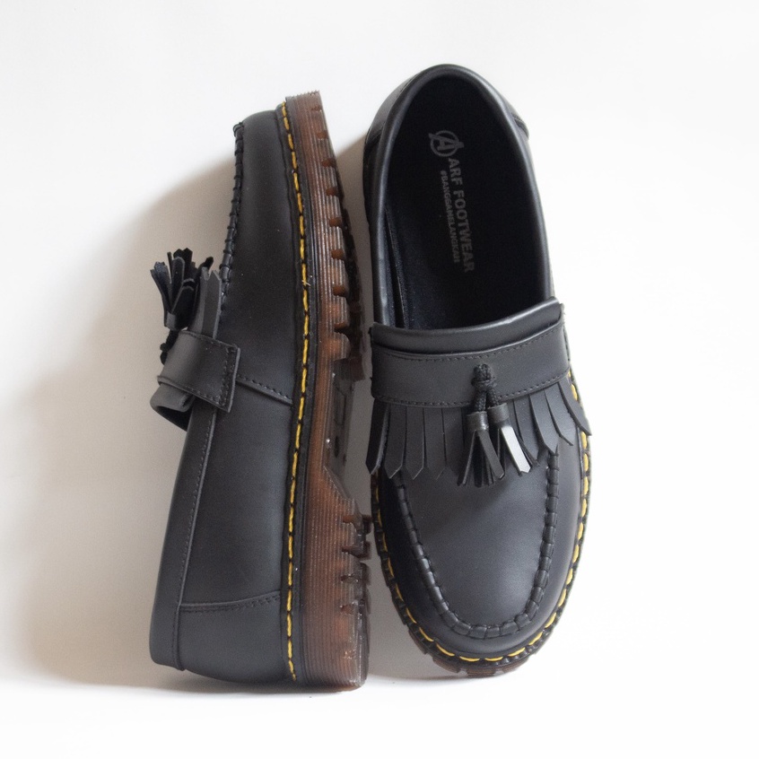 MARTIN BLACK |ManNeedMe x ARF| Sepatu Pantofel Pria Wanita Loafers Formal / Kantor ORIGINAL